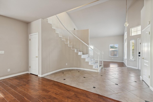 view of tiled entrance foyer