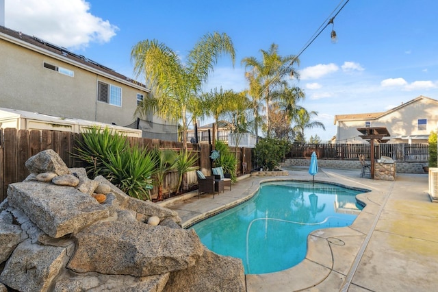 view of pool with a patio area