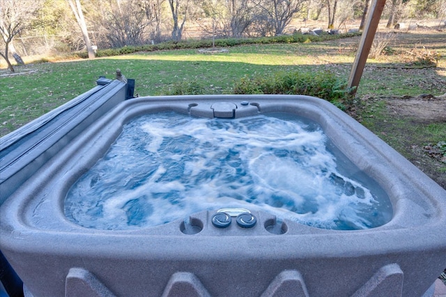 details featuring a hot tub