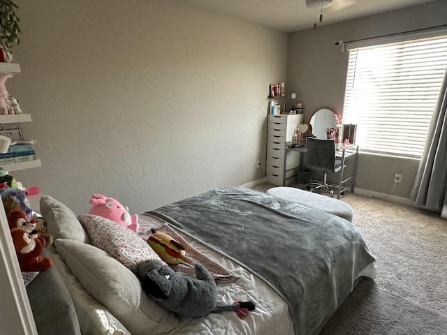 view of carpeted bedroom