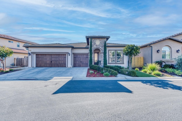 view of front of home featuring a garage