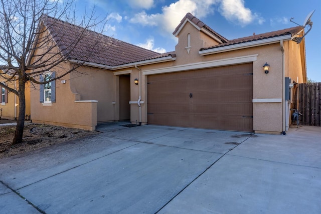 view of front of home featuring a garage