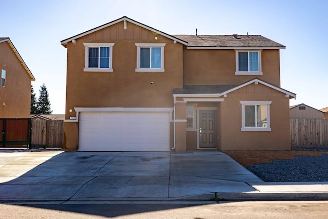 view of property with a garage