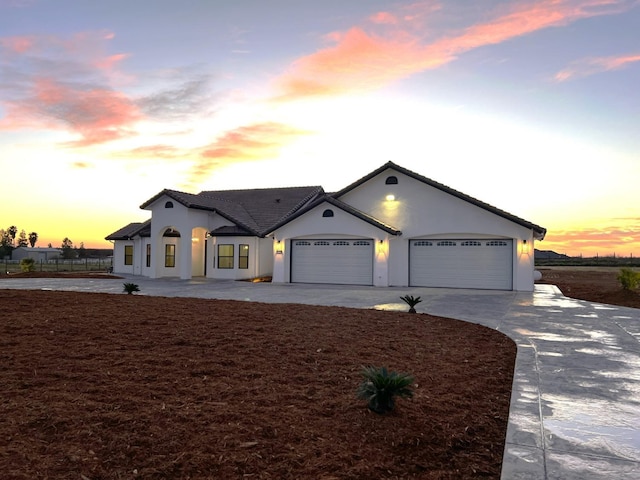 view of front of home featuring a garage