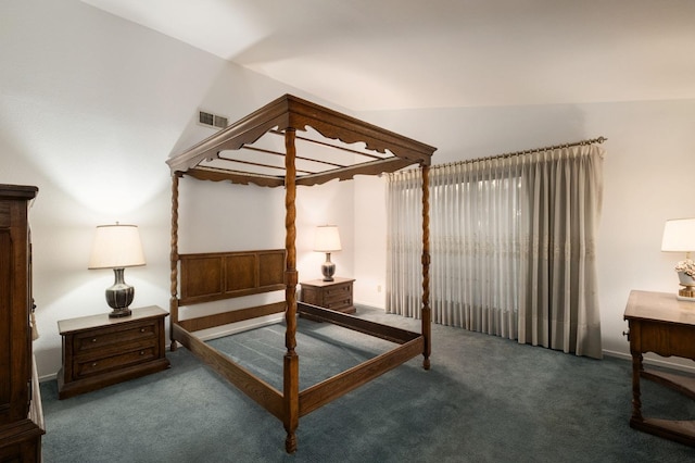 bedroom with carpet floors and visible vents