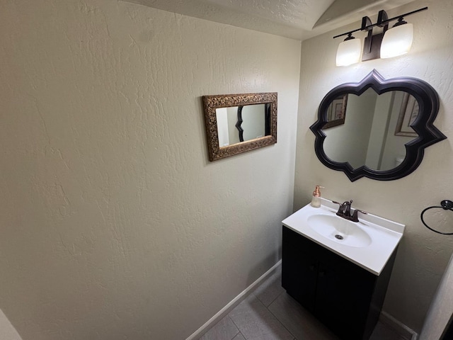 bathroom featuring vanity and tile patterned floors