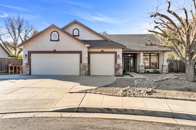 ranch-style house with a garage