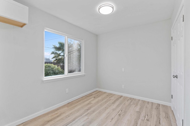 unfurnished bedroom with light hardwood / wood-style flooring