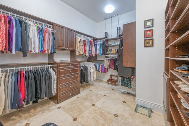 view of walk in closet