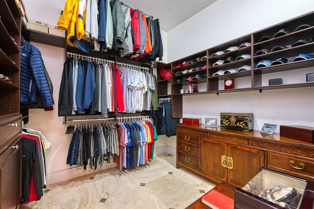 view of walk in closet