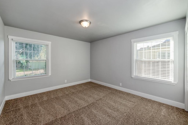 empty room featuring carpet floors and a healthy amount of sunlight