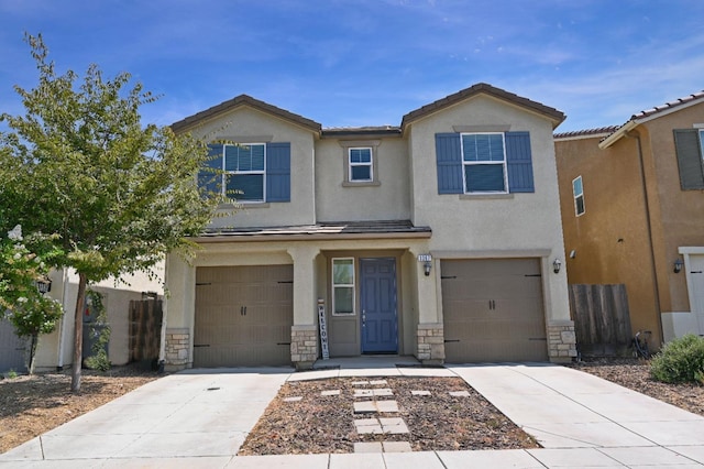 view of front of house featuring a garage