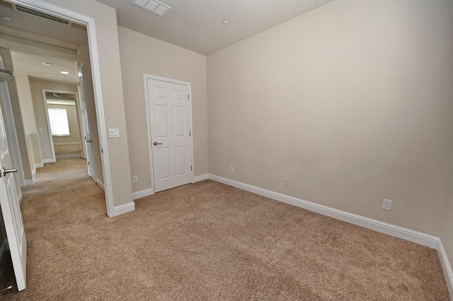 view of carpeted empty room