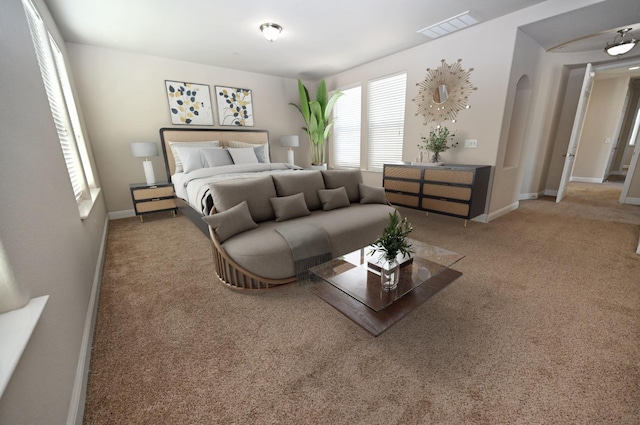 view of carpeted bedroom