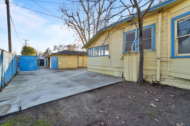 view of home's exterior with a patio area