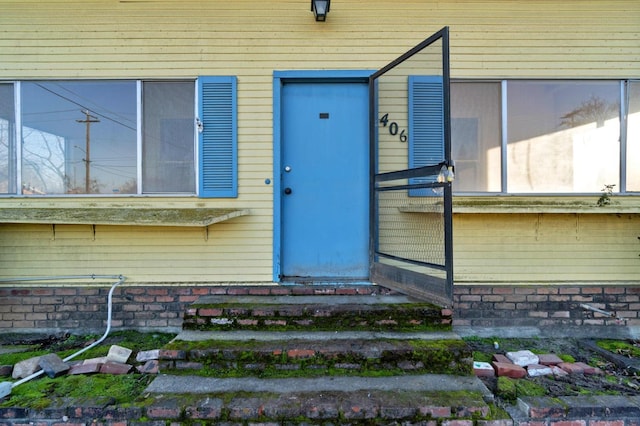 view of doorway to property