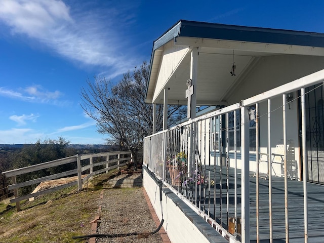 exterior space featuring fence