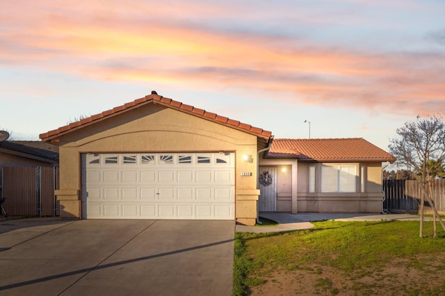 ranch-style house with a garage