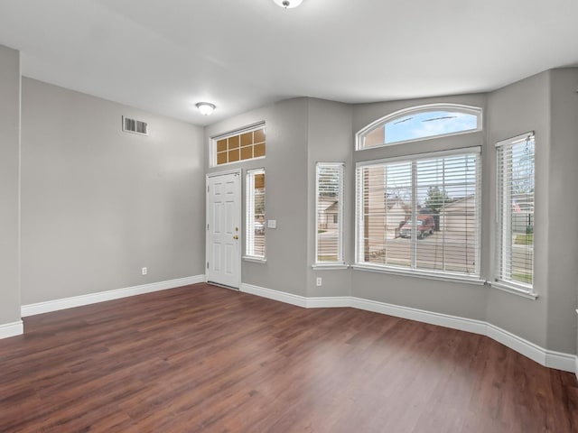 entryway featuring dark hardwood / wood-style flooring