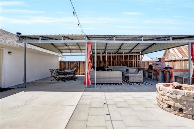 view of patio with outdoor lounge area