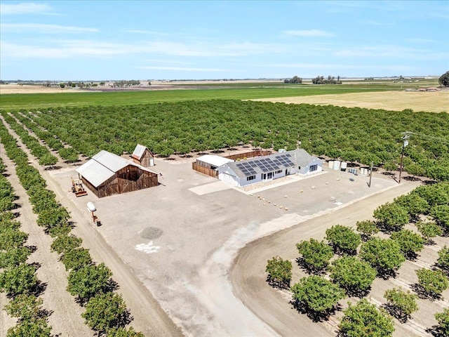 bird's eye view with a rural view