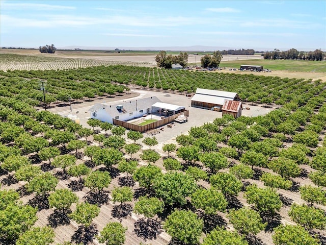 aerial view with a rural view