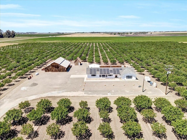 aerial view with a rural view