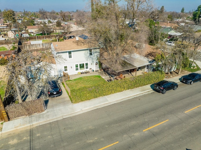 drone / aerial view with a residential view