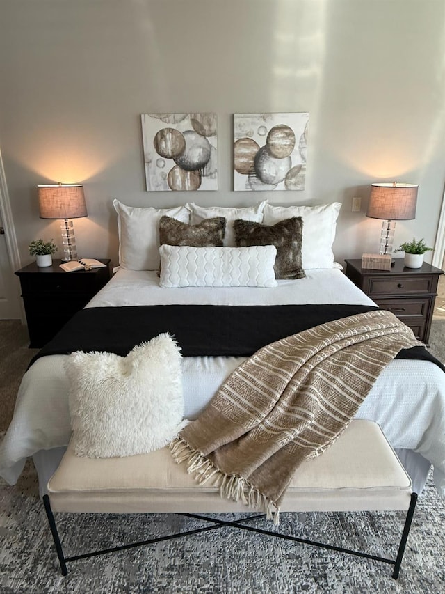 bedroom featuring carpet flooring