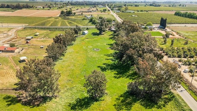 bird's eye view with a rural view