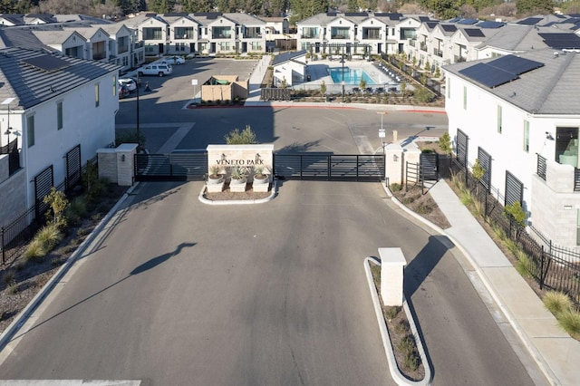 bird's eye view featuring a residential view