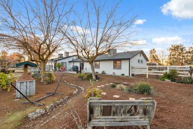 view of rear view of property