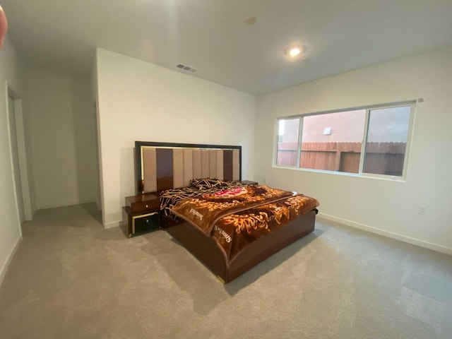 bedroom with carpet floors