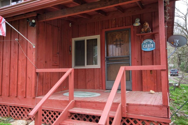 view of doorway to property