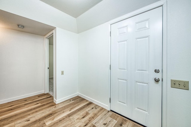 interior space with light hardwood / wood-style flooring