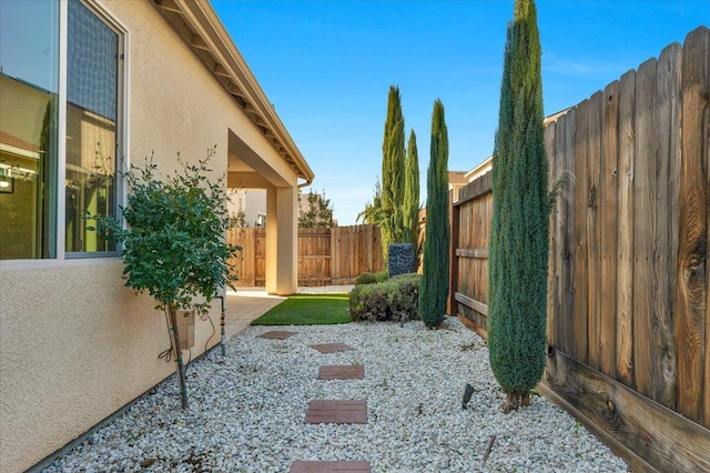 view of yard with a patio area