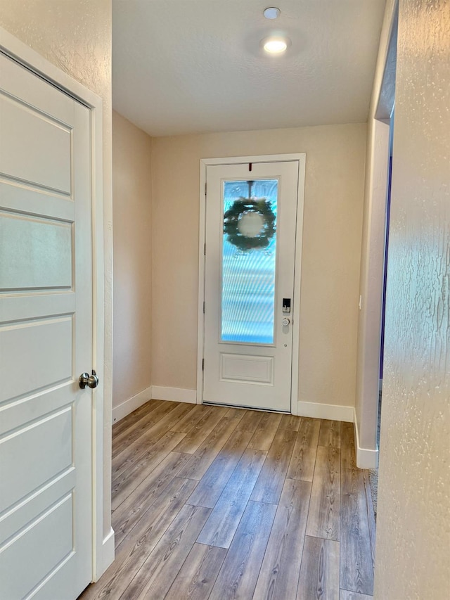 entryway featuring light hardwood / wood-style floors