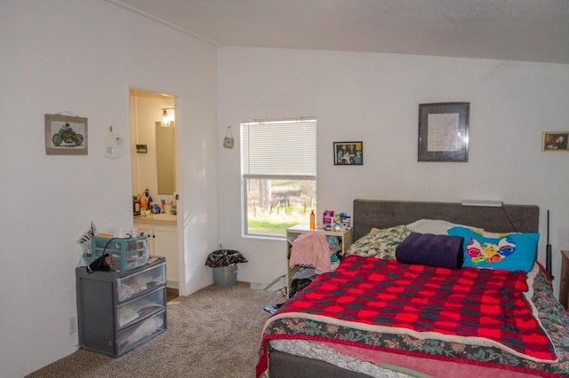 bedroom featuring carpet