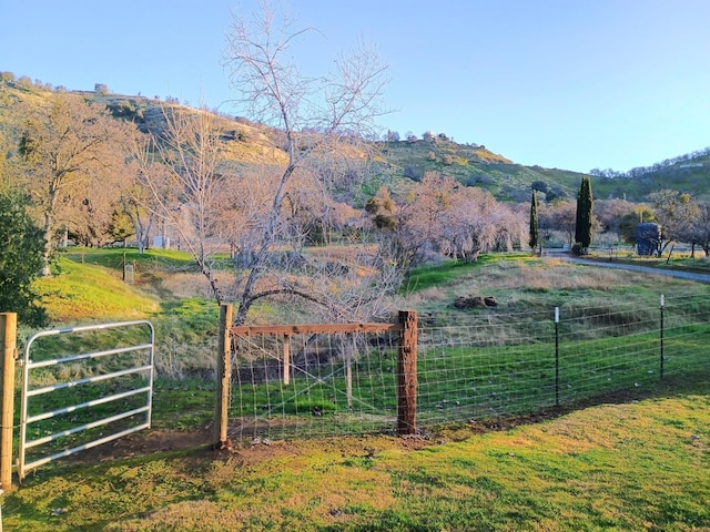 property view of mountains with a rural view