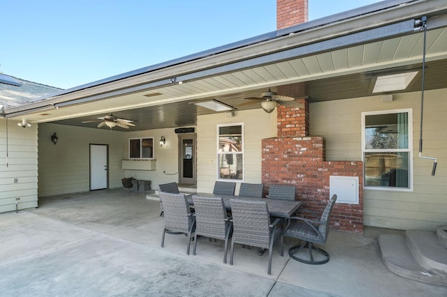 view of patio / terrace with ceiling fan