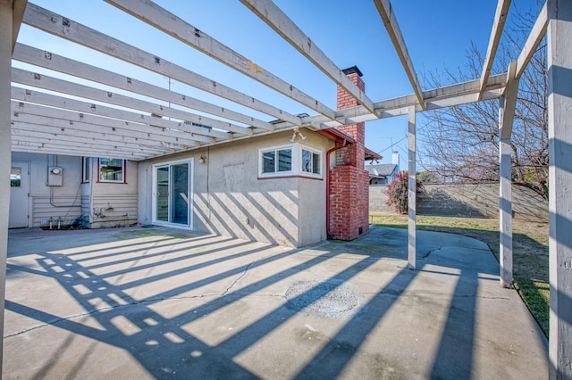 view of patio with a pergola