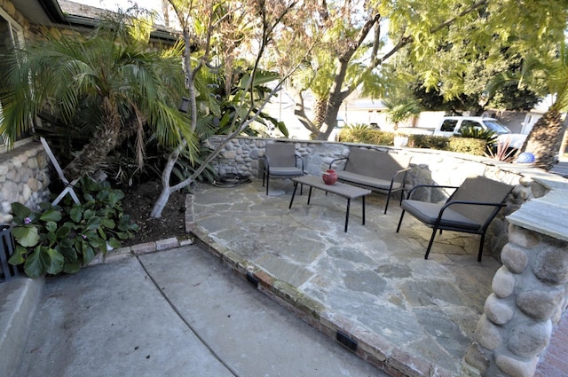 view of patio / terrace with an outdoor living space