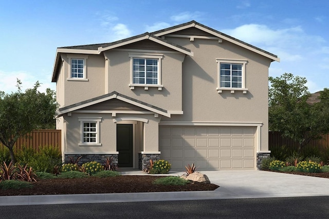 view of front of house featuring a garage