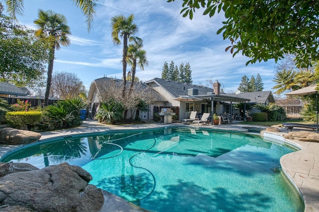 view of pool with a patio area