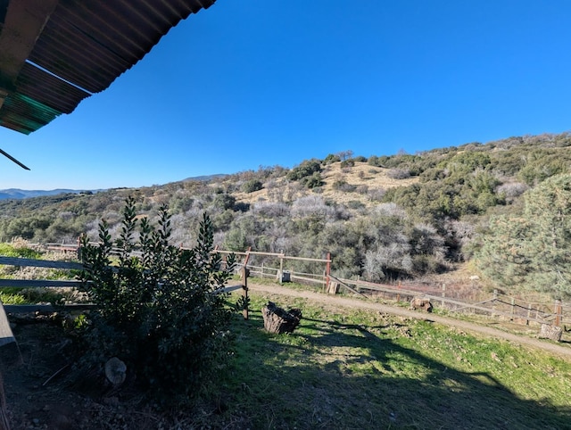 property view of mountains featuring a rural view