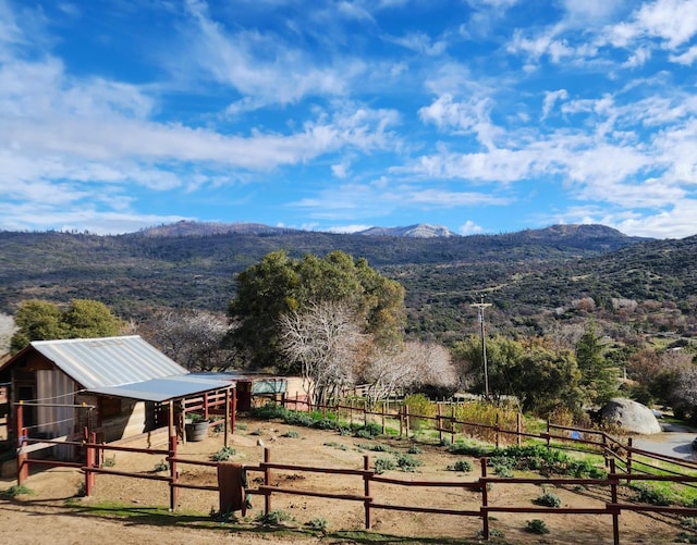 property view of mountains with a rural view