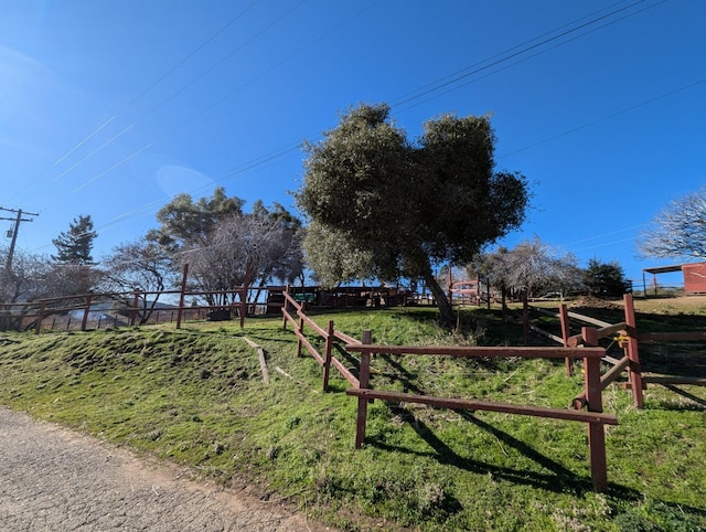 view of gate featuring a rural view