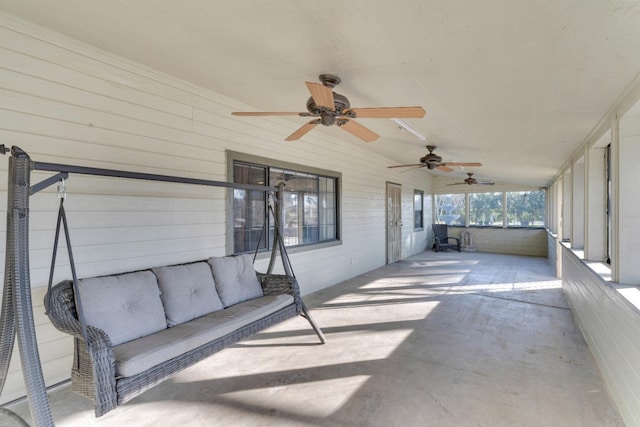 view of patio / terrace with ceiling fan