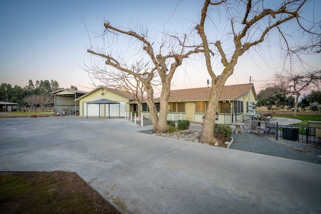 ranch-style house featuring a garage