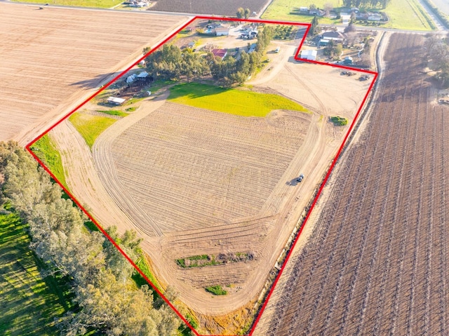 bird's eye view featuring a rural view